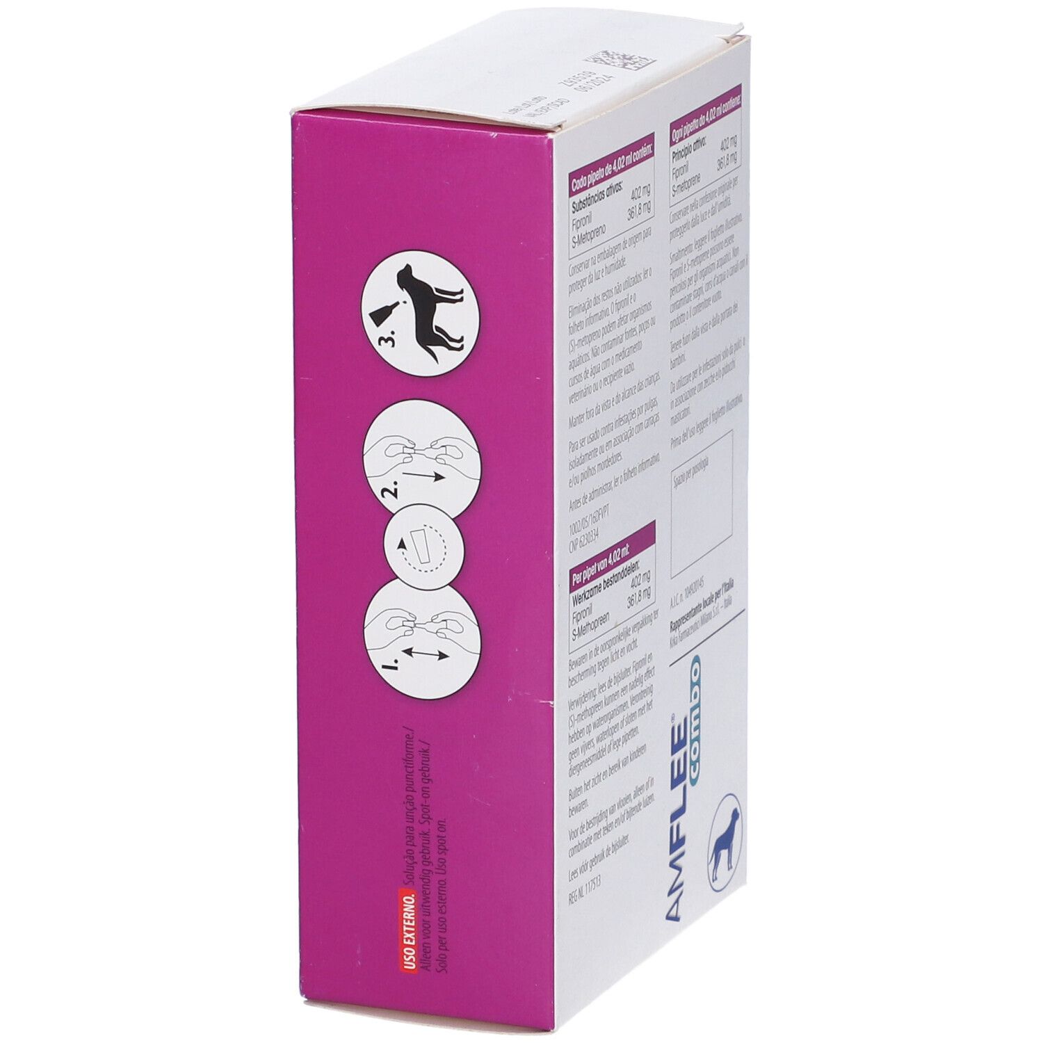 Amflee Combo 402 Mg/ 361,8 Mg Soluzione Spot-On Per Cani Di Taglia Gigante