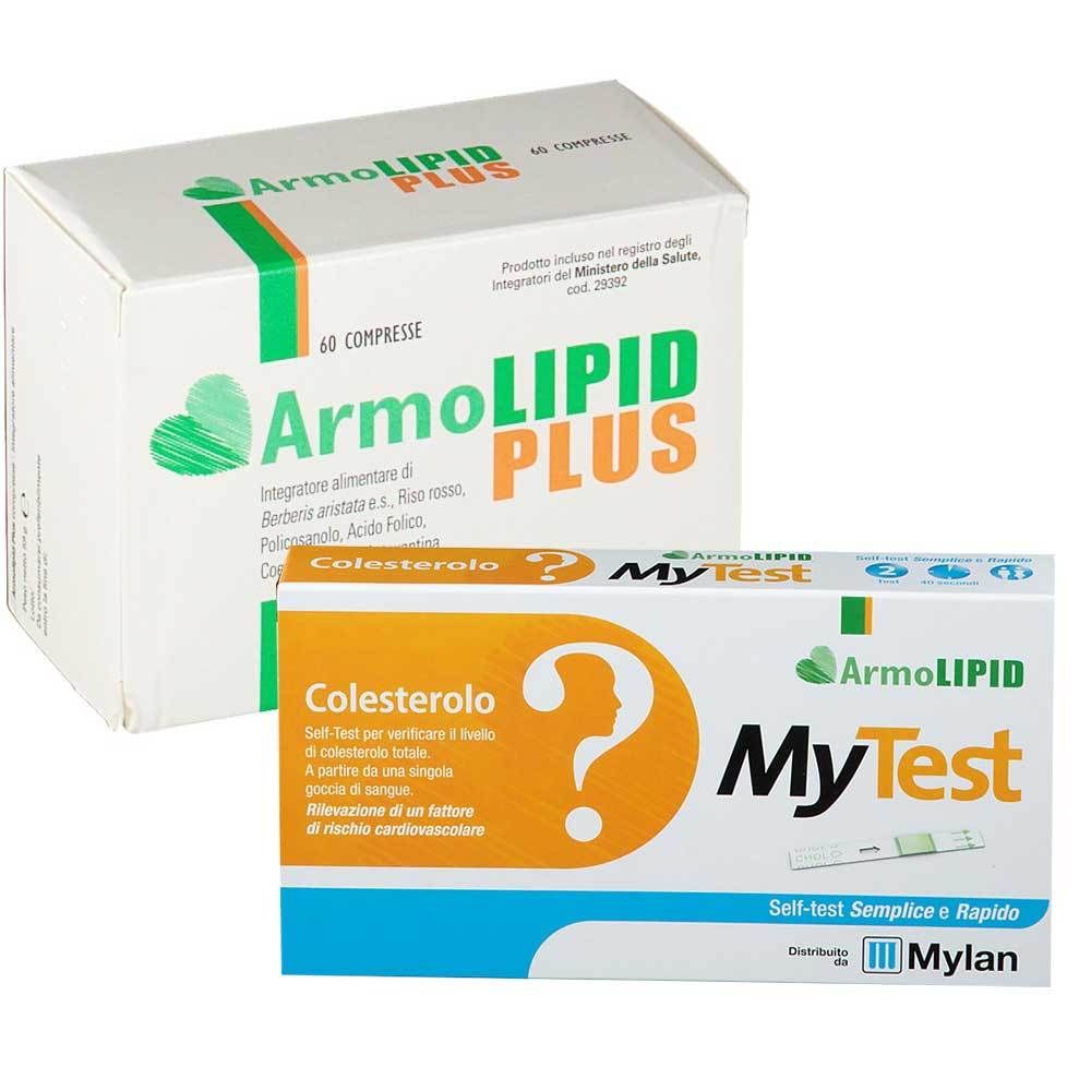 VIATRIS ArmoLIPID PLUS Integratore Alimentare 60 Compresse + ArmoLIPID MyTest Test per il Controllo del Colesterolo