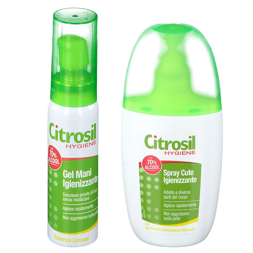 Citrosil HYGIENE Gel Igienizzante Mani 25 ml + Spray Cute Igienizzante