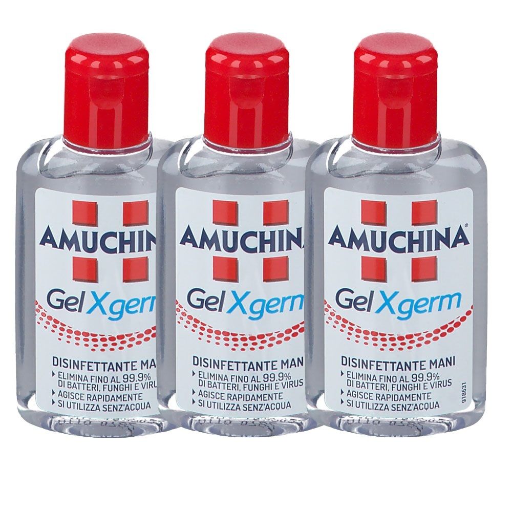 AMUCHINA® Gel X-Germ Disinfettante Mani Set da 3 3x80 ml