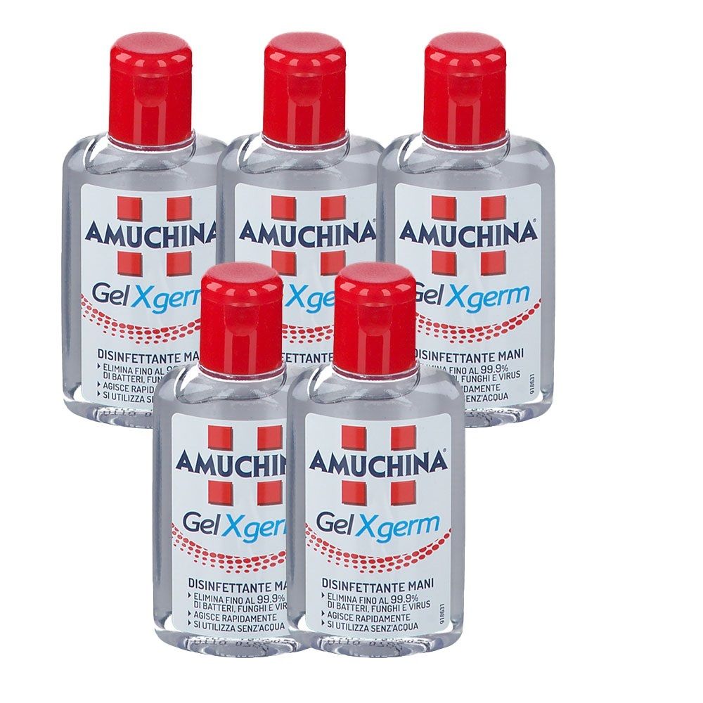 AMUCHINA® Gel X-Germ Disinfettante Mani Set da 5 5x80 ml