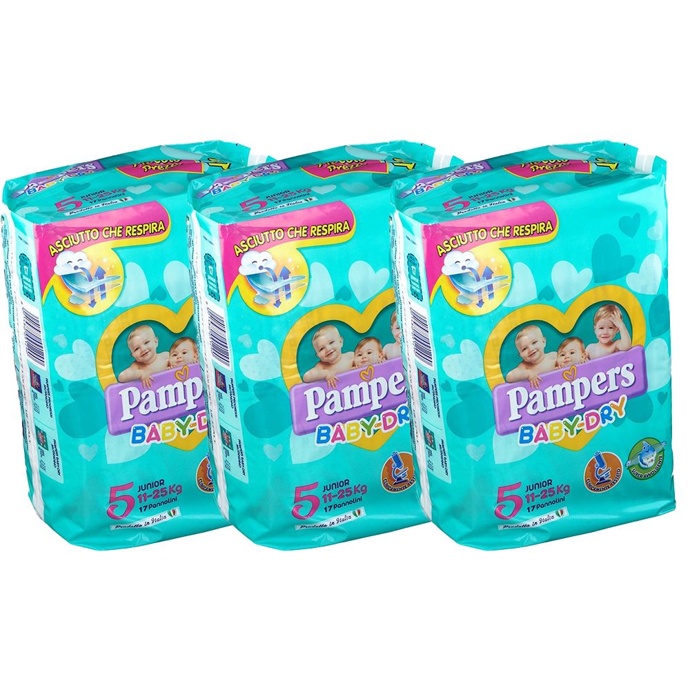 Pampers Baby Dry Junior Set da 3 Pacchi
