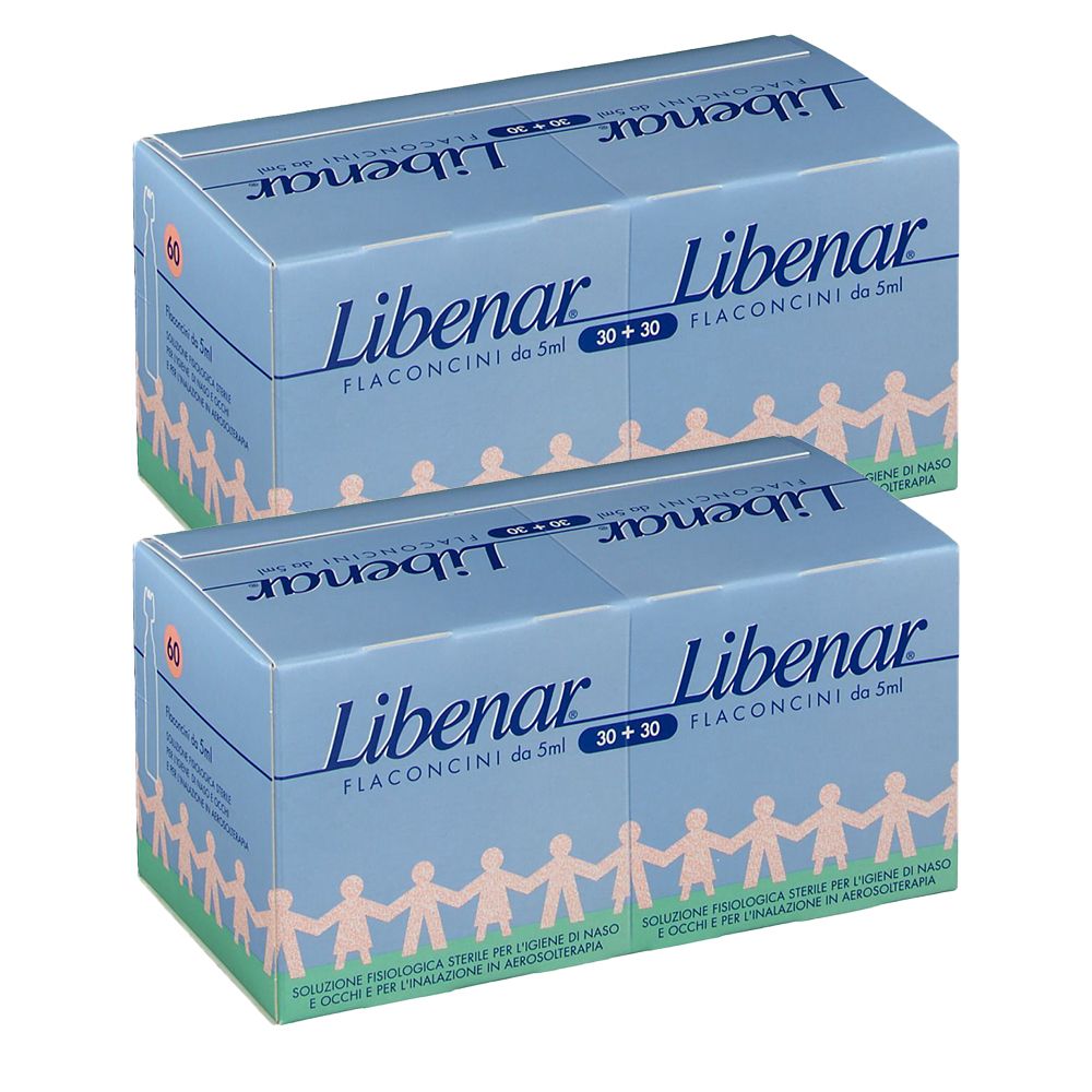 Libenar® Soluzione Isotonica 60 Flaconcini da 5 ml Set da 2 2x60x5 ml