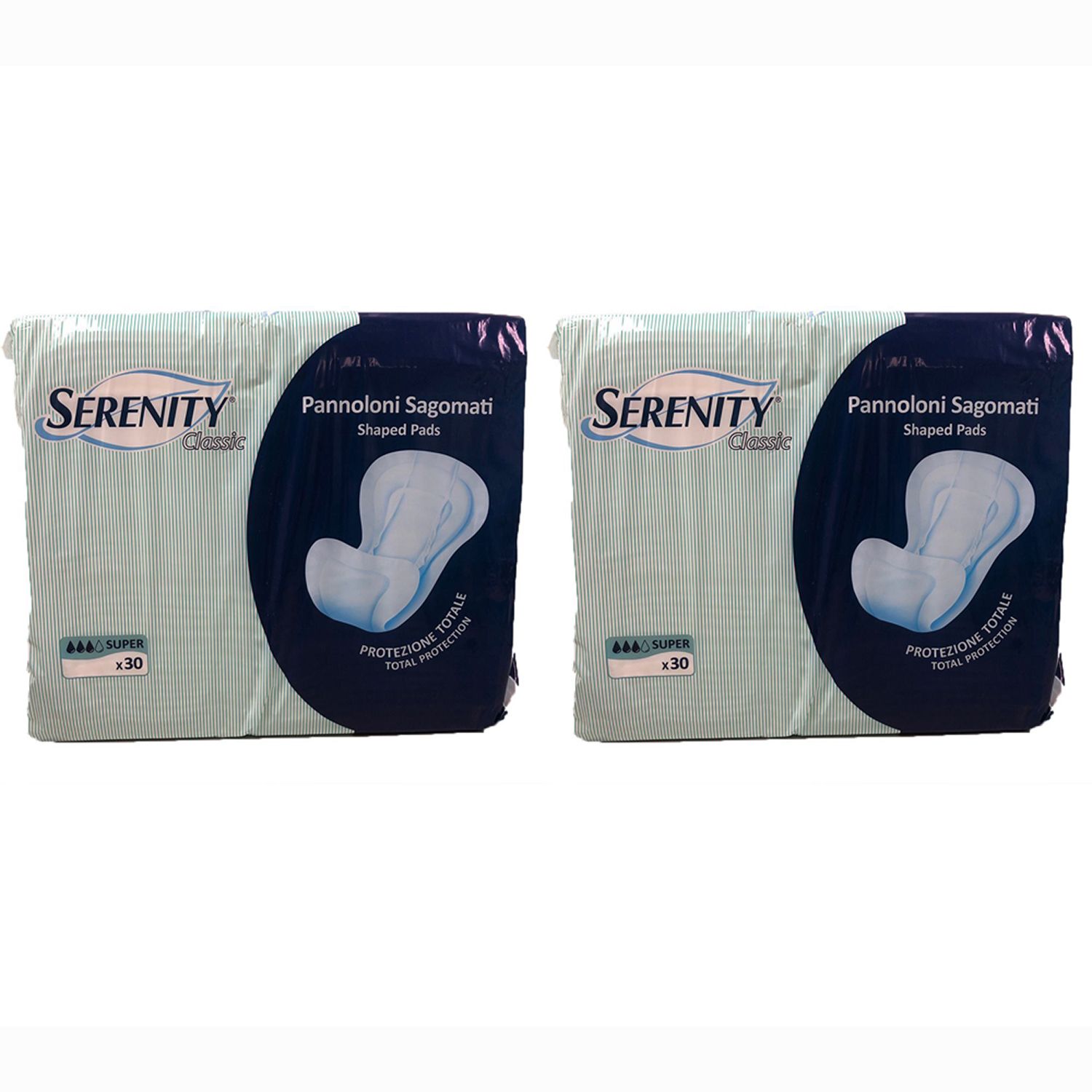 Serenity® Classic Pannoloni Sagomati Super 2x30 pz