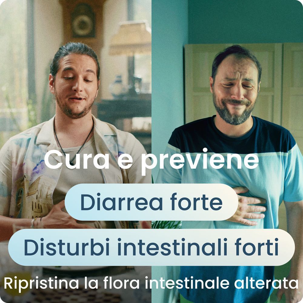 Uomo con dolori addominali che si sente meglio. Per trattare diarrea e disturbi intestinali.