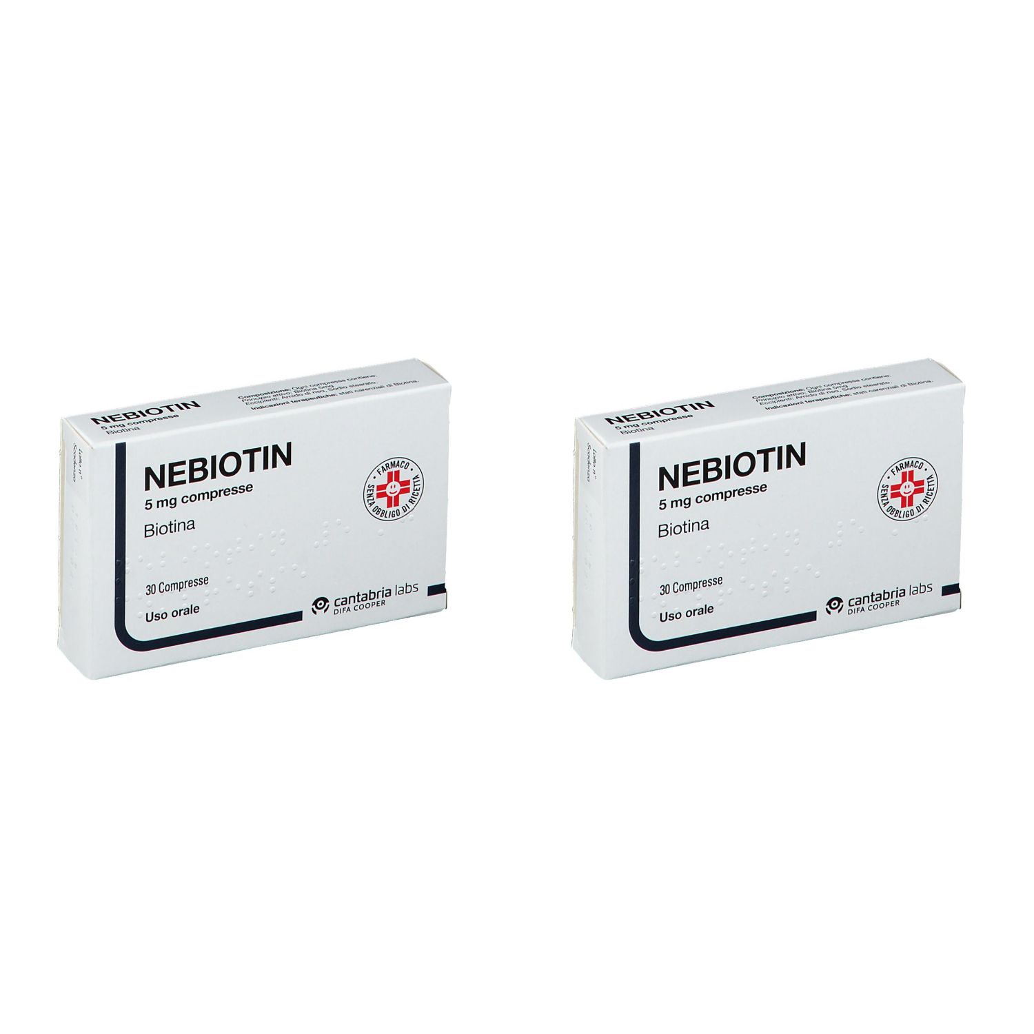 NEBIOTIN 5 mg compresse Set da 2