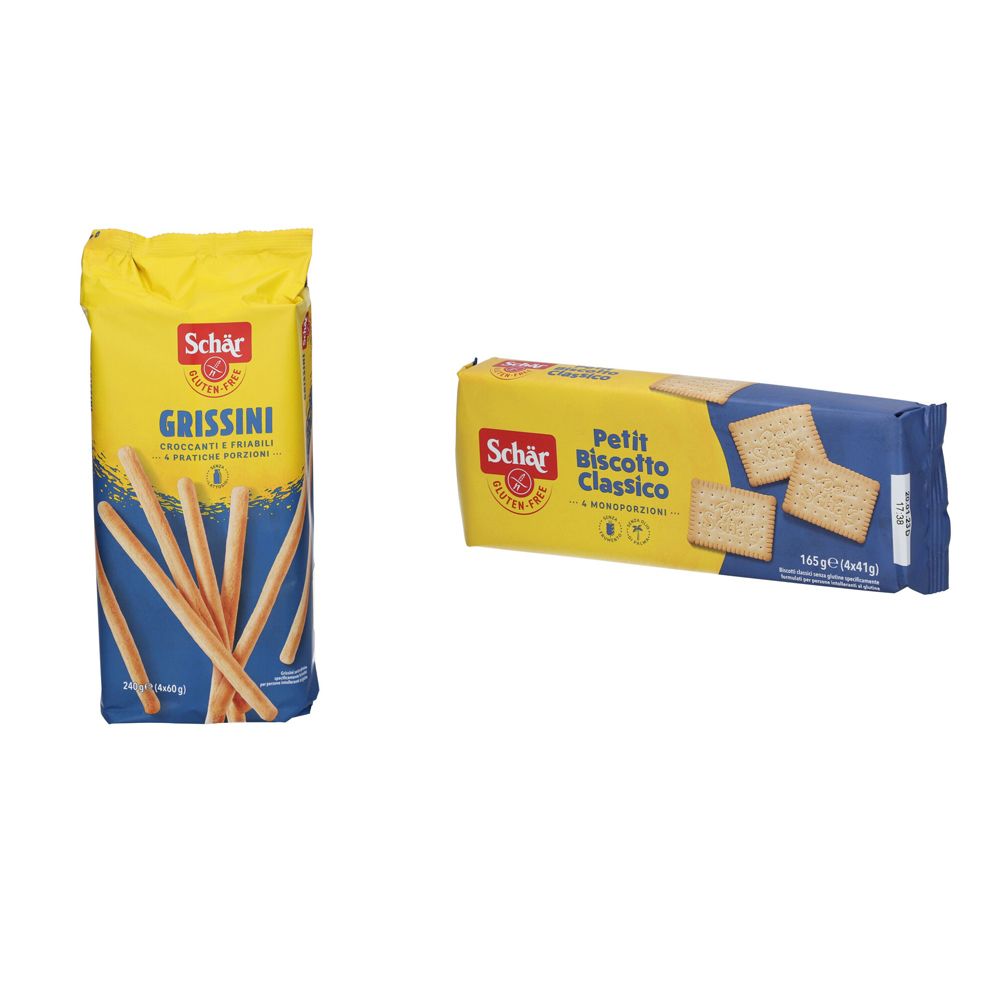 Schär Biscotti petit classico + Schär® Grissini 165+240 g