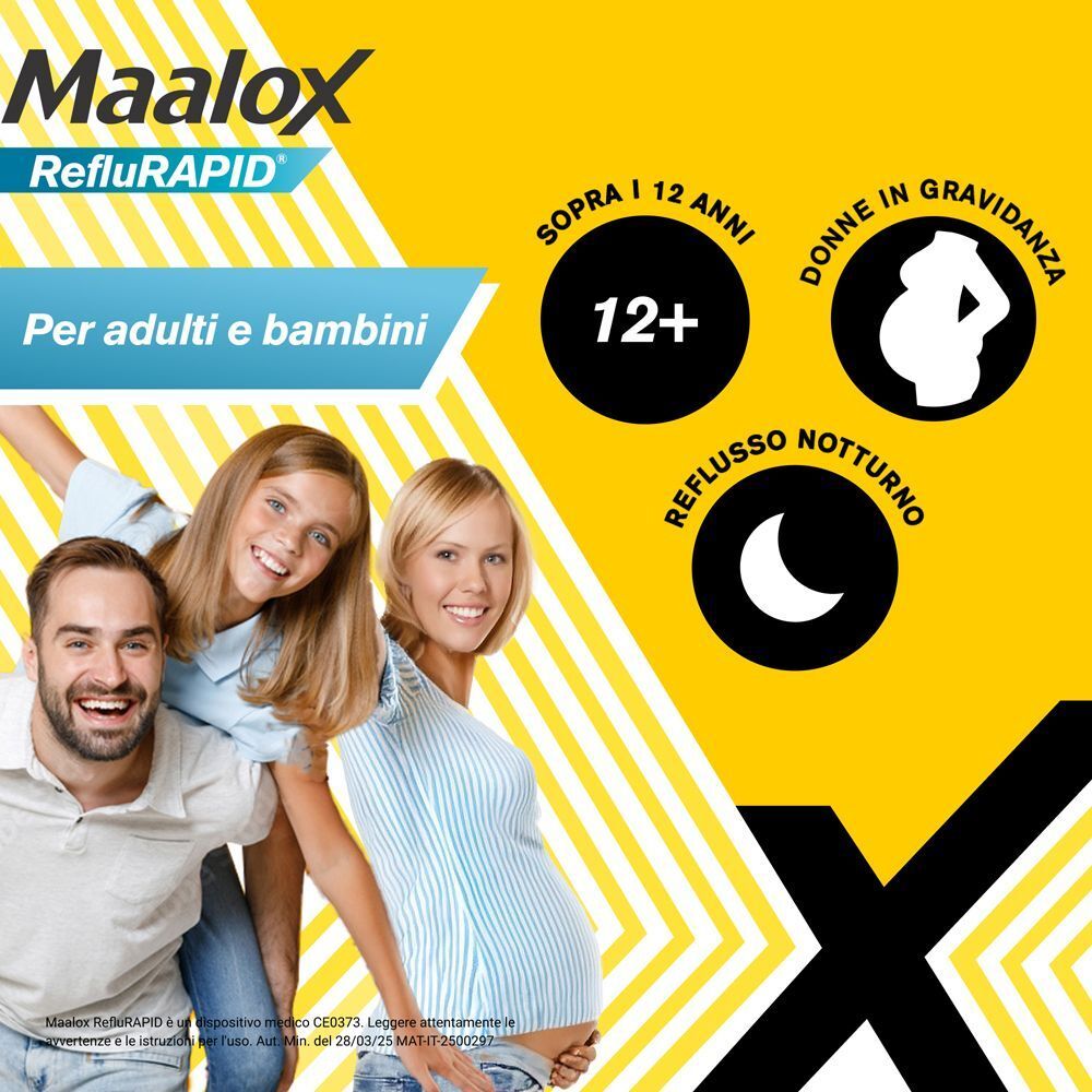 Maalox Reflurapid: Per adulti e bambini dai 12 anni.