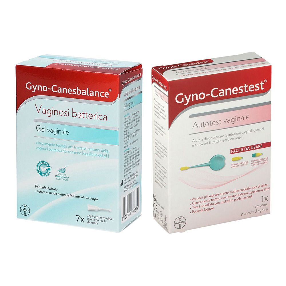 Gyno-Canesbalance Gel 7 Applicatori Monouso Per Vaginosi Batterica + Gyno-Canester Autotest