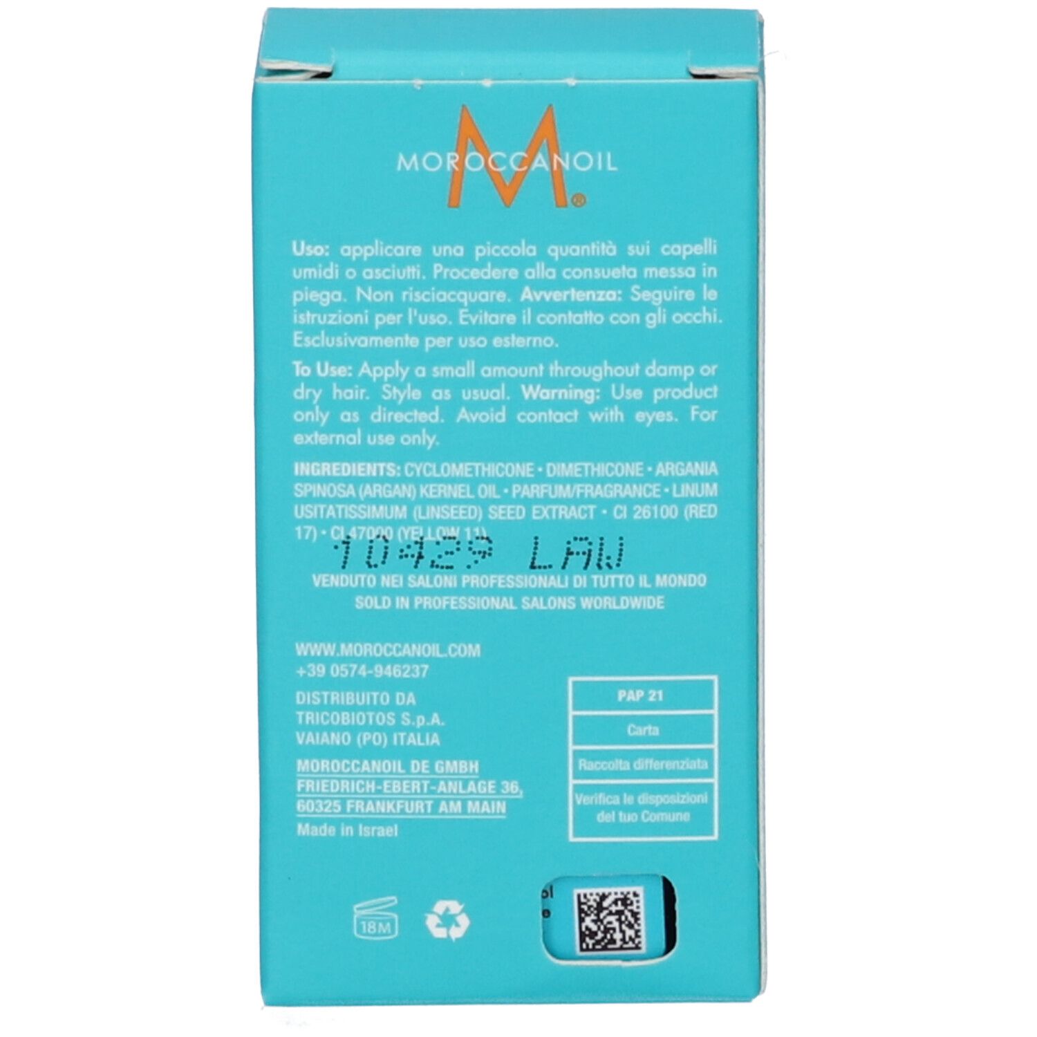 Moroccanoil Trattamento Moroccanoil Leggero