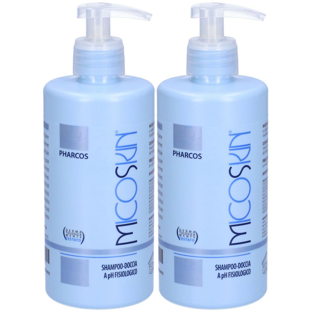 PHARCOS MICOSKIN Shampoo-doccia antimicrobico Set da 2