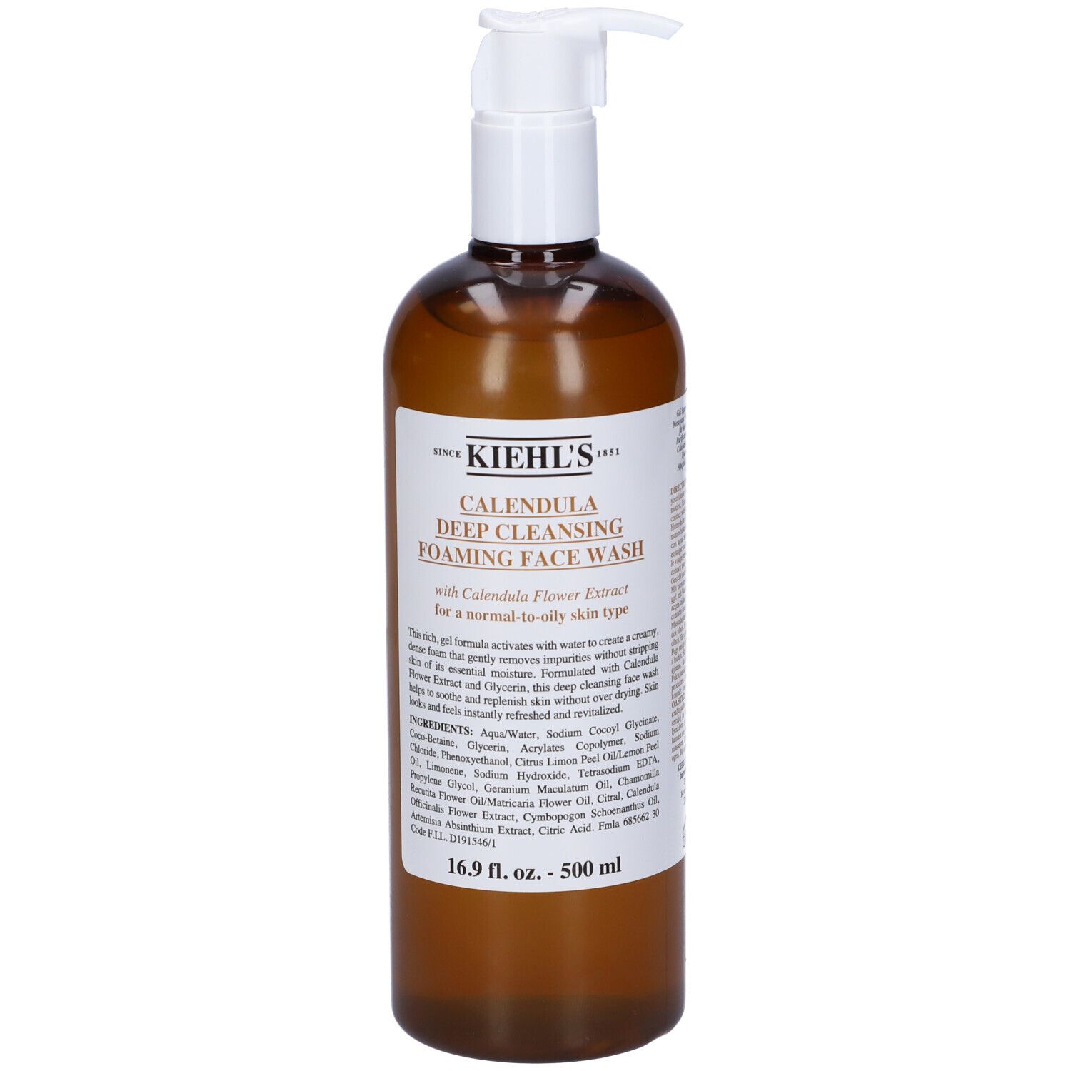Kiehl´s Calendula Deep Cleansing Foaming Face Wash Detergente Viso 500ml