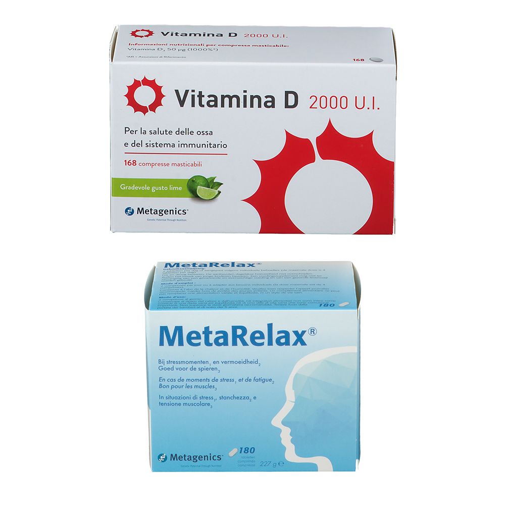 Metagenics™ MetaRelax® + Vitamina D 2000 UI 1 pz