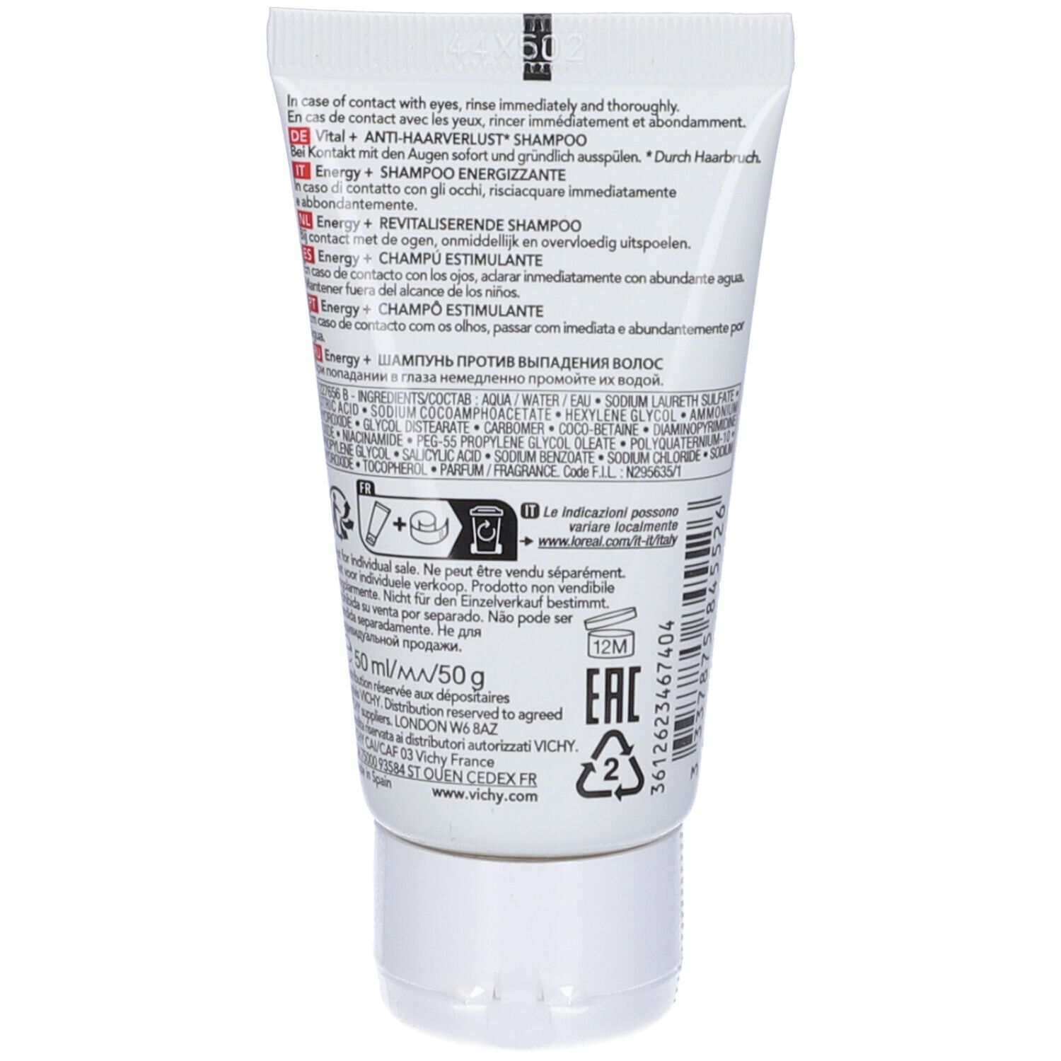 VICHY Dercos Energy+ Shampoo Energizzante