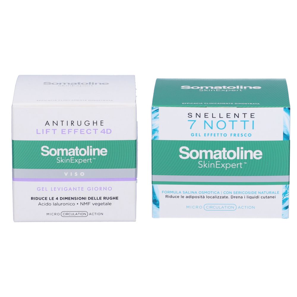Somatoline Cosmetic® Snellente 7 Notti Ultra Intensivo Gel Fresco + Lift Effect 4D Gel Antirughe Filler