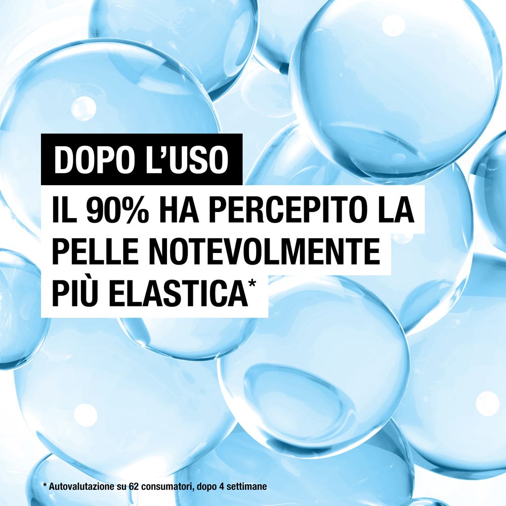 Rappresentazione astratta di goccioline d'acqua che simboleggiano l'idratazione.