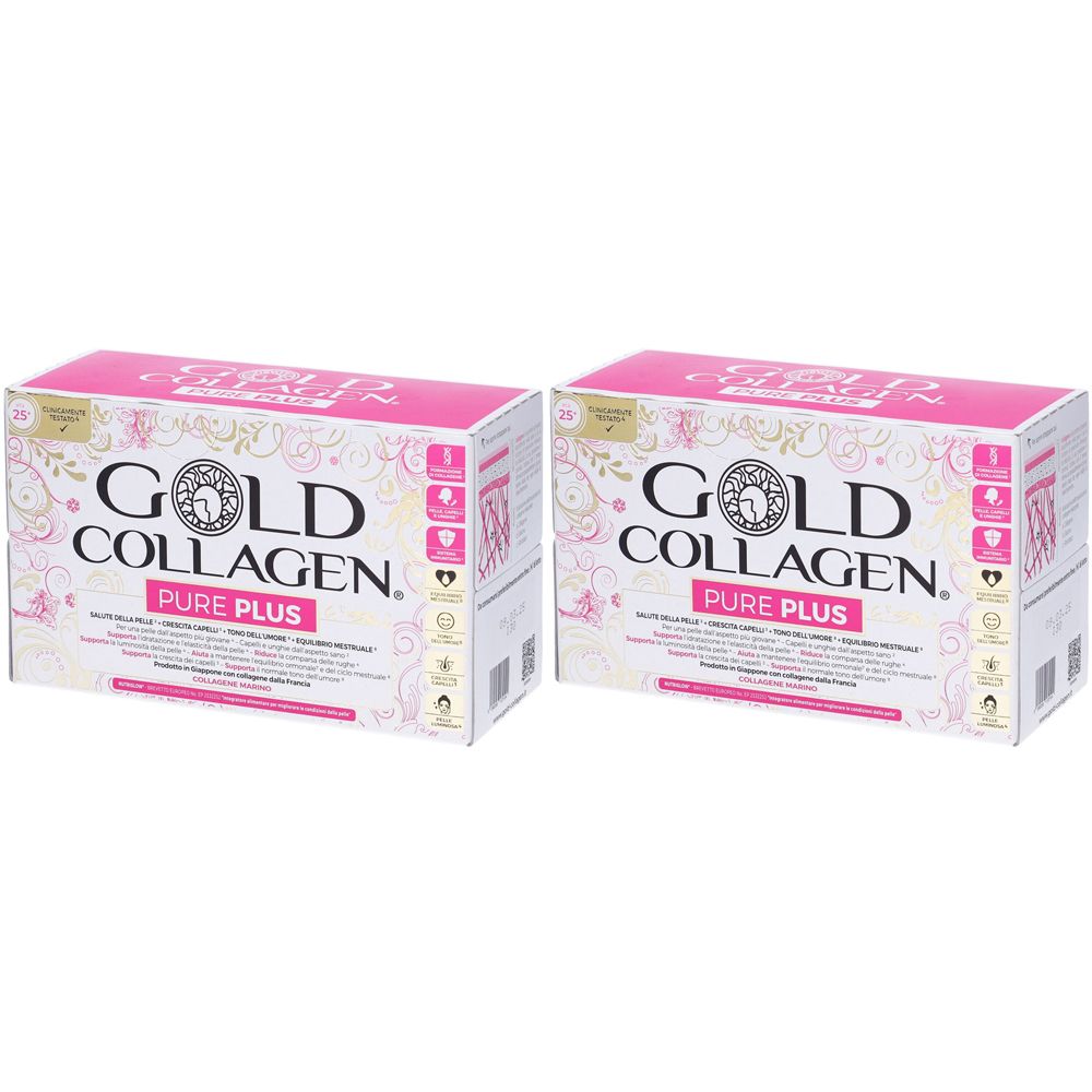 Gold Collagen Pure Plus Integratore Alimentare Flaconi Set da 2