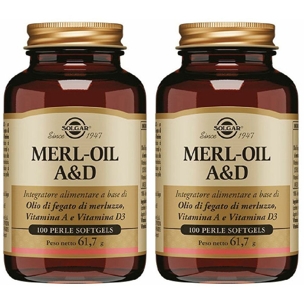 Solgar Merl-oil A&d Olio Fegato Merluzzo Pelle Vista 100 Perle