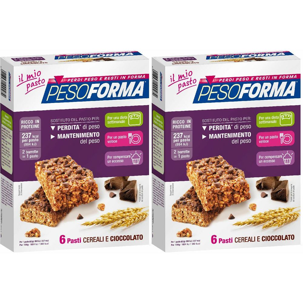 PESOFORMA® Barrette Cereali e Cioccolato Set da 2 2x12x31 g