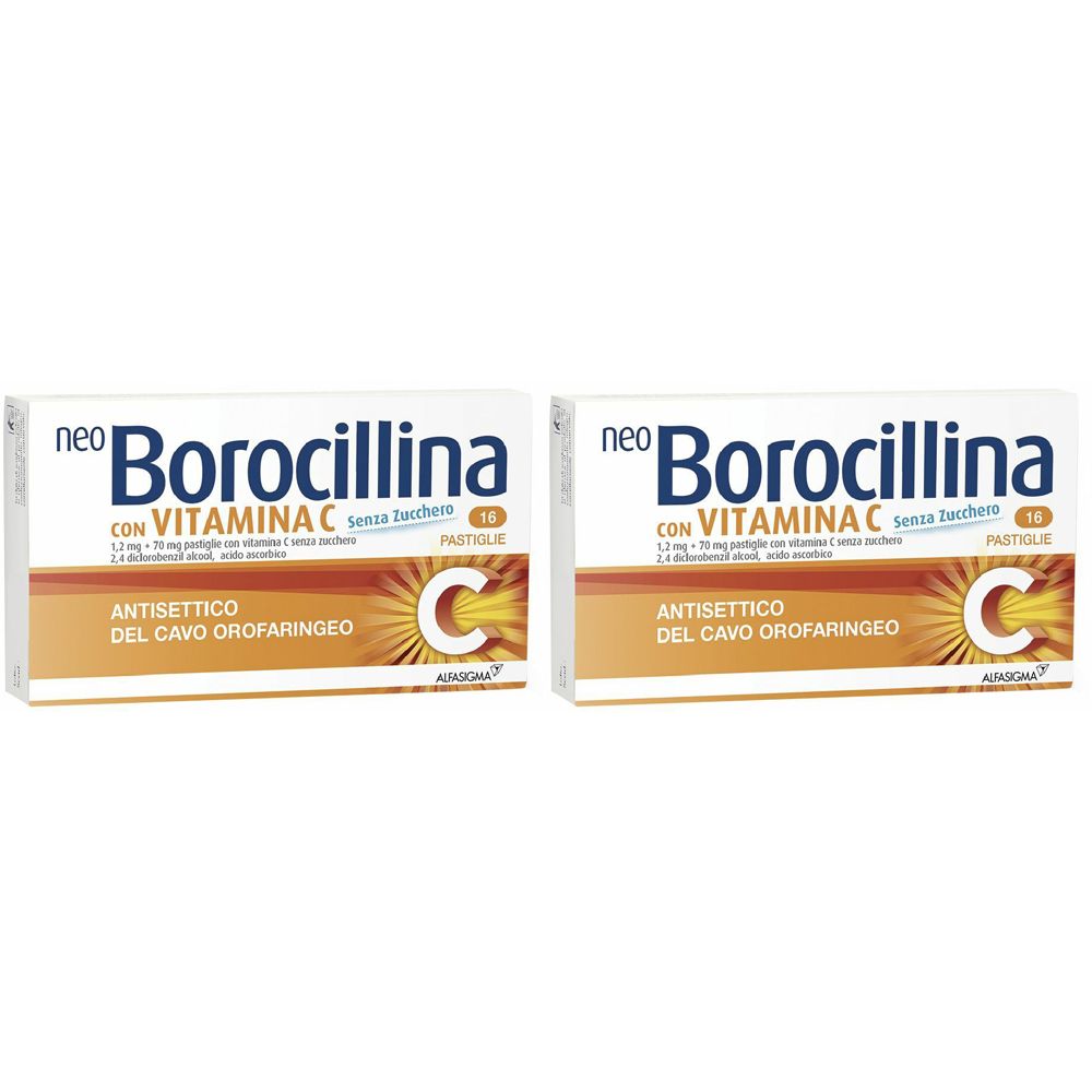 NeoBorocillina Antisettico Orofaringeo con Vitamina C Set da 2