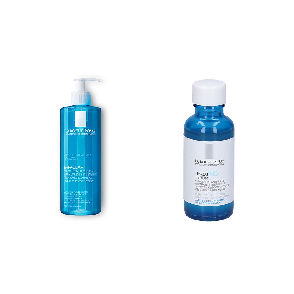 La Roche-Posay Hyalu B5 Siero anti-rughe + La Roche-Posay Effaclar Gel Anti-imperfezioni