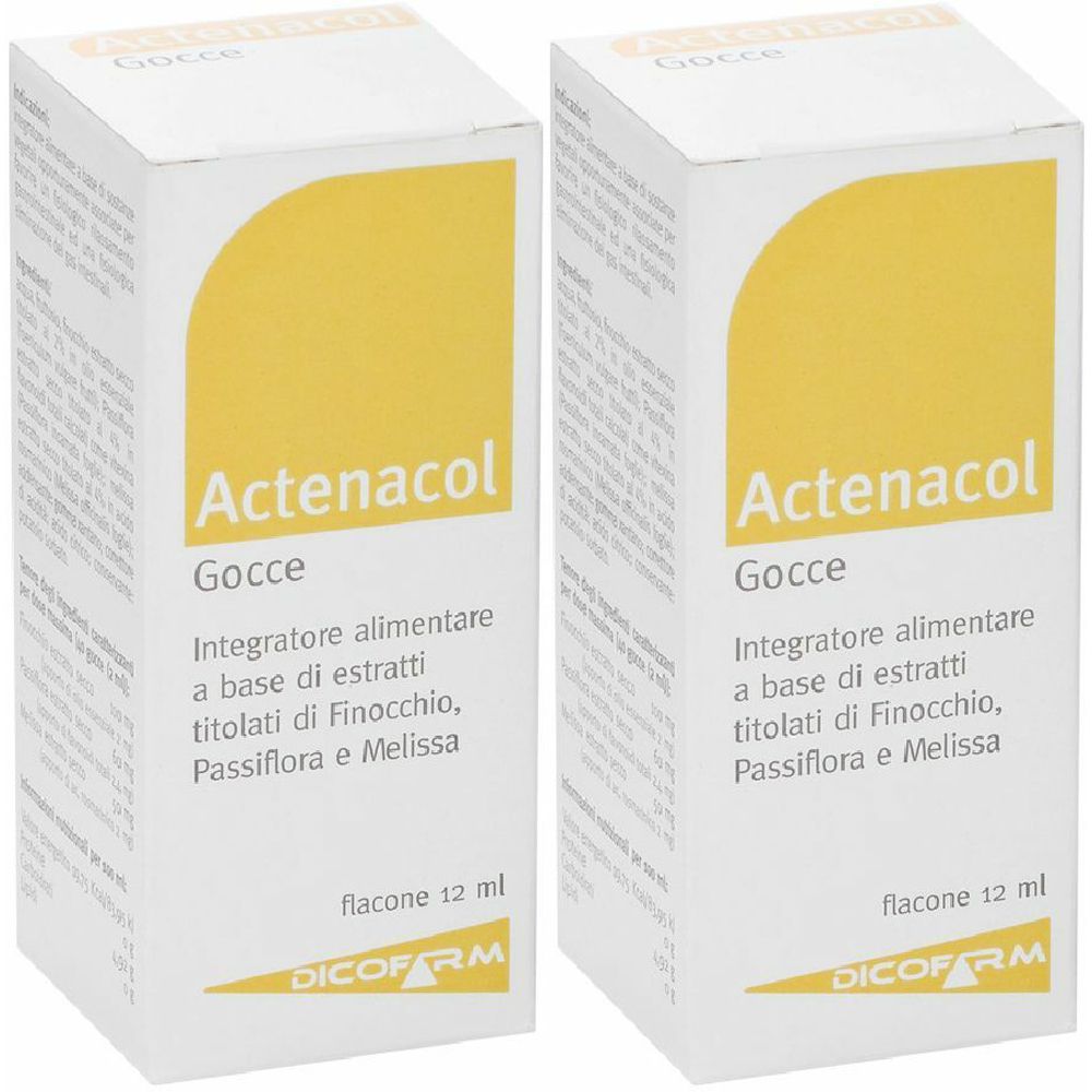 Actenacol Gocce con Melatonina Set da 2