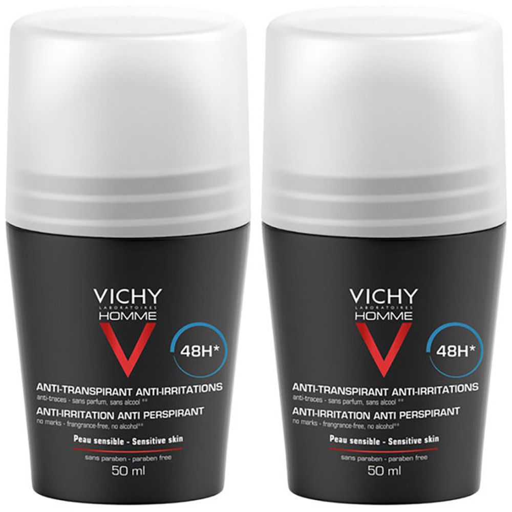 Vichy Homme Deodorante Roll -on Antitraspirante 50 ml Set da 2