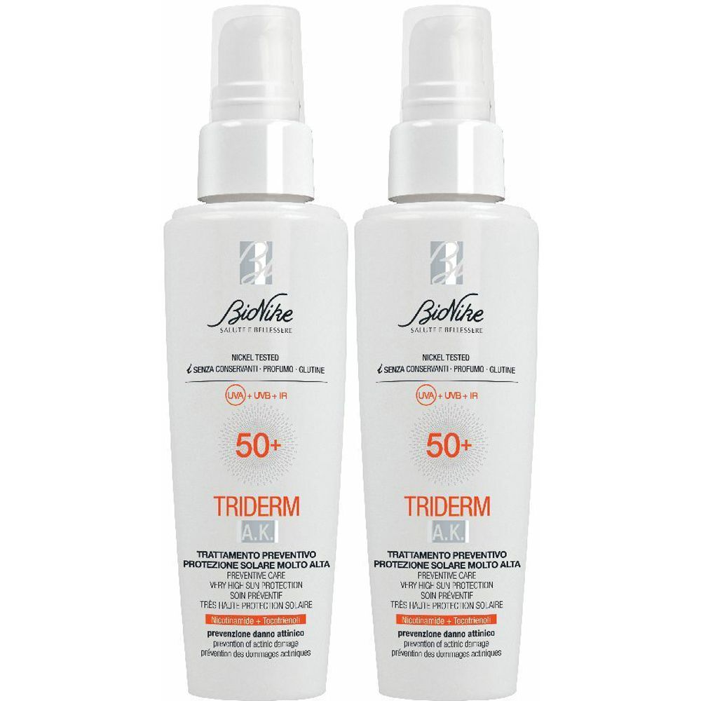 BioNike Triderm A.k. Trattamento Preventivo Spf 50+ Set da 2