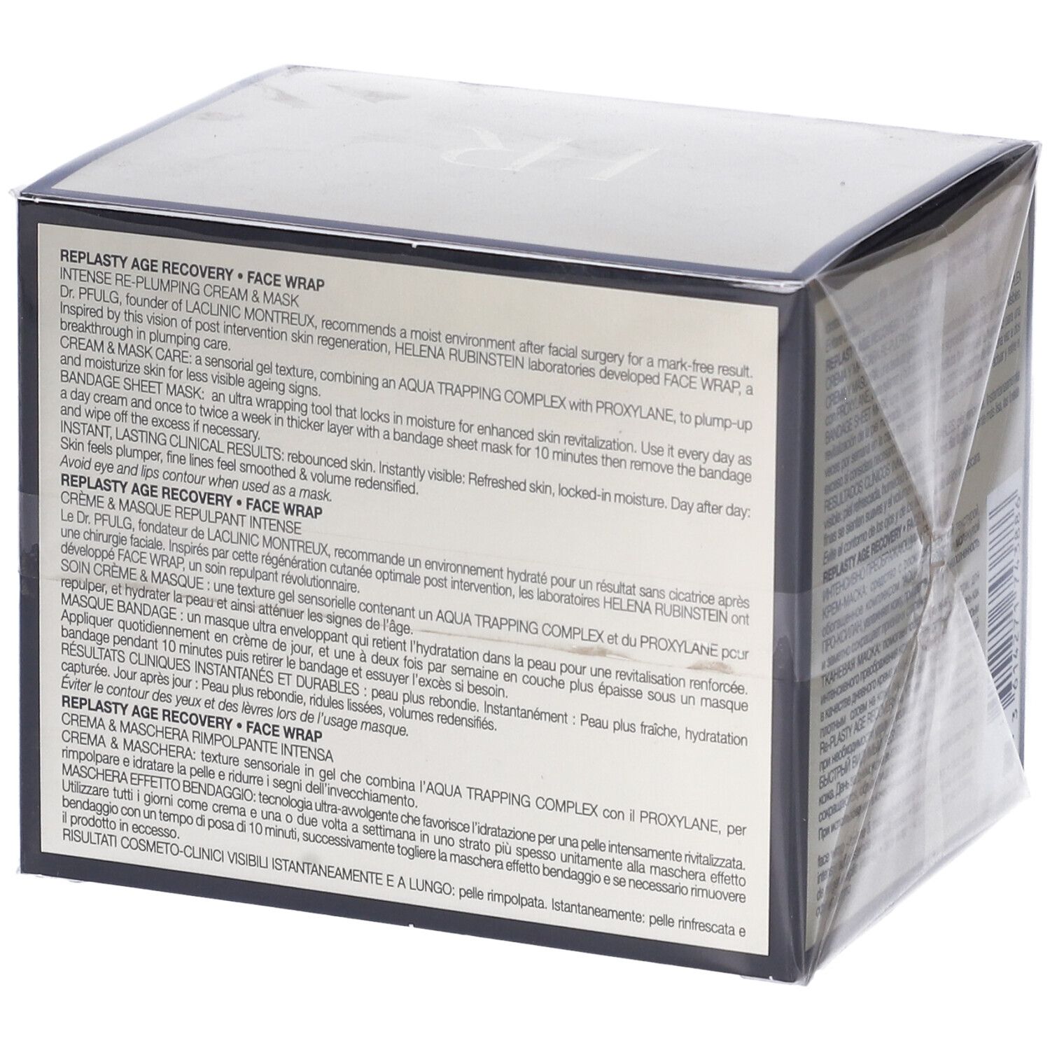 Helena Rubinstein Replasty Age Recovery Face Wrap Maschera e Crema Rimpolpante Intensa