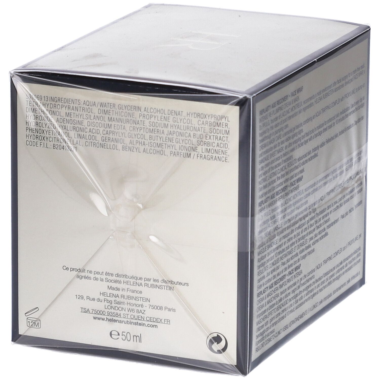 Helena Rubinstein Replasty Age Recovery Face Wrap Maschera e Crema Rimpolpante Intensa