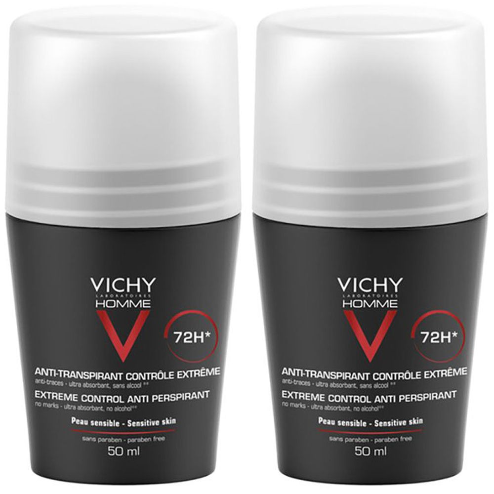 Vichy Homme Deodorante Antitraspirante Controllo Estremo 72H Roll On 50 