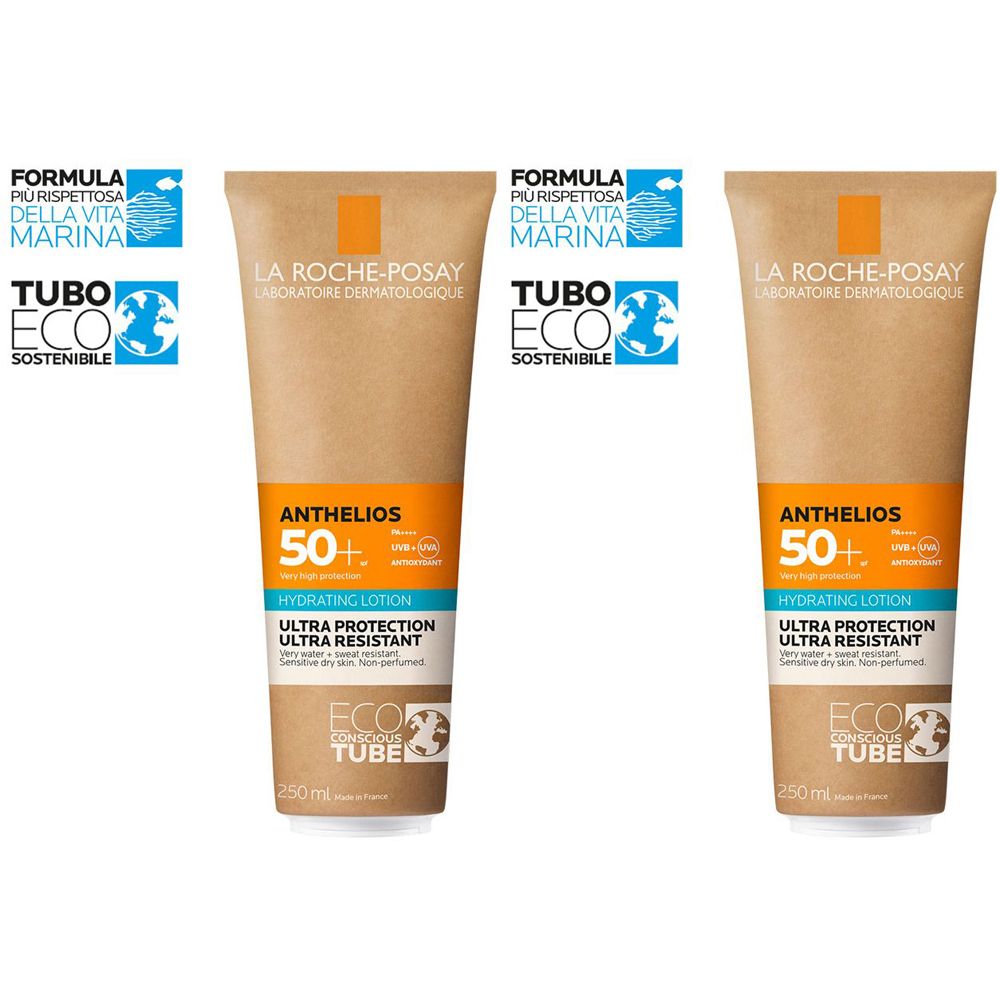 La Roche-Posay Anthelios Latte Solare SPF50+ Protezione Molto Elevata. Per Pelle Sensibile 250 ml Set da 2