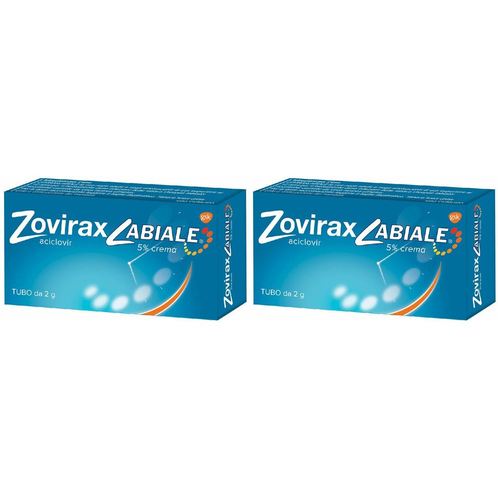 ZOVIRAXLABIALE 5% CREMA Set da 2