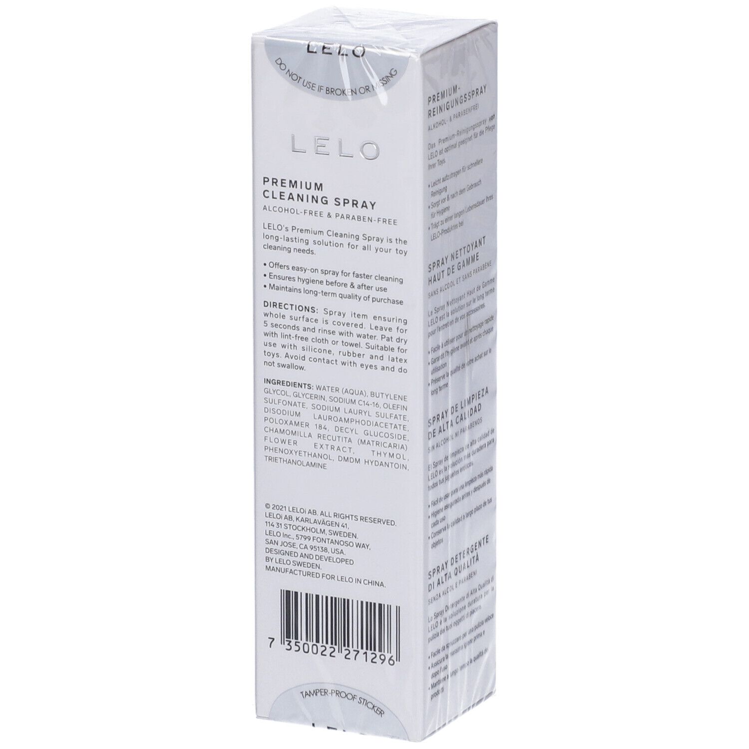 Lelo Spray per Pulizia Sex Toys