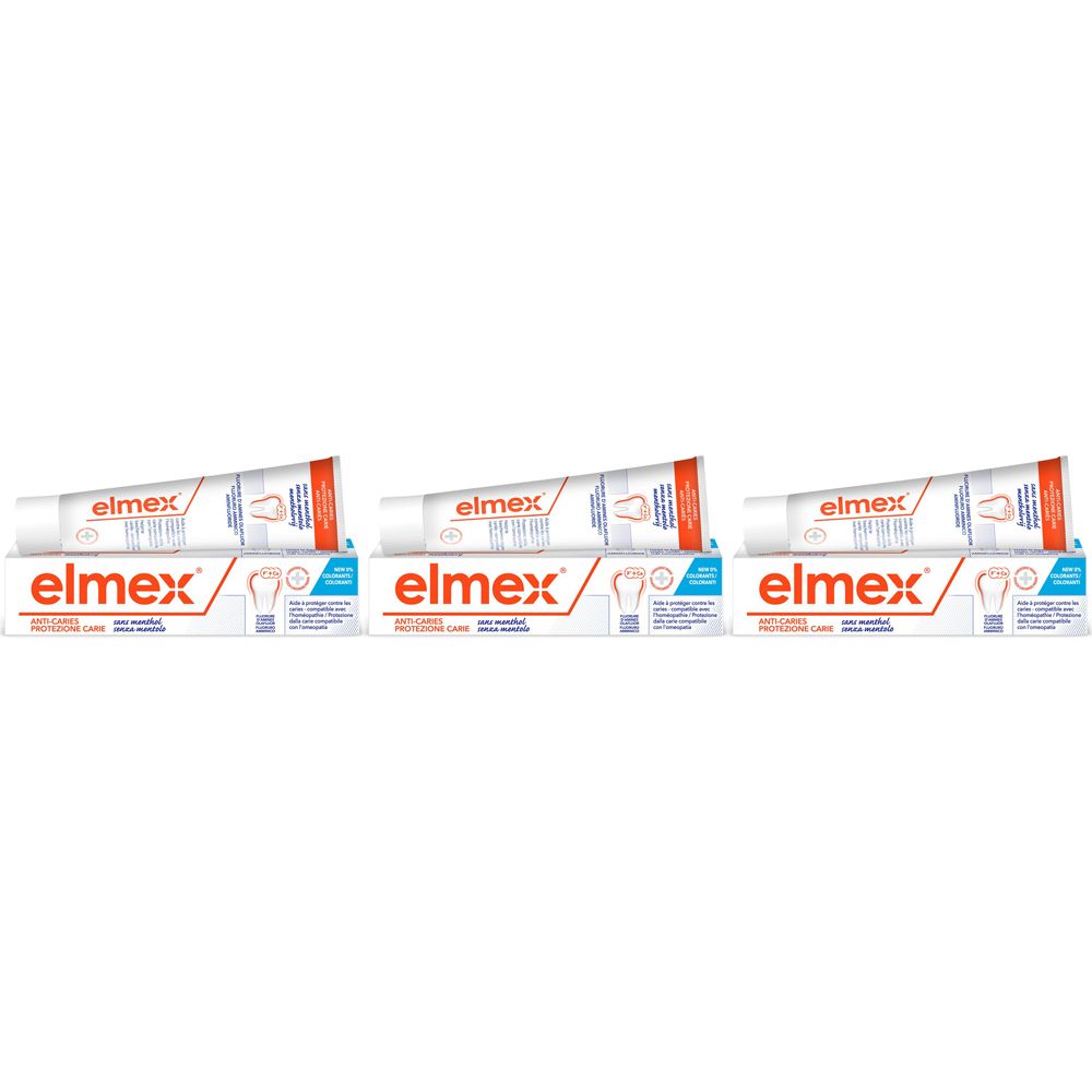 Elmex® Senza mentolo Set da 3
