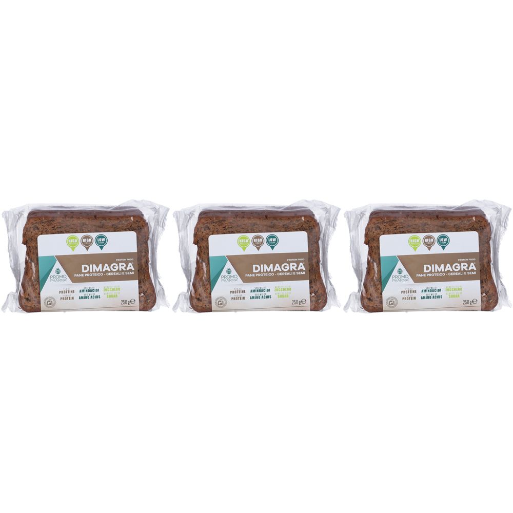 PromoPharma® Dimagra® Pane Proteico – Cereali e Semi Set da 3