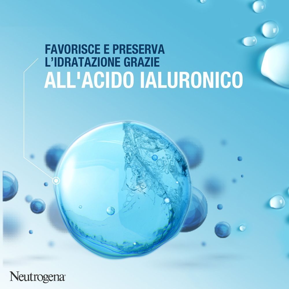 Rappresentazione astratta di molecole di acido ialuronico che forniscono idratazione.