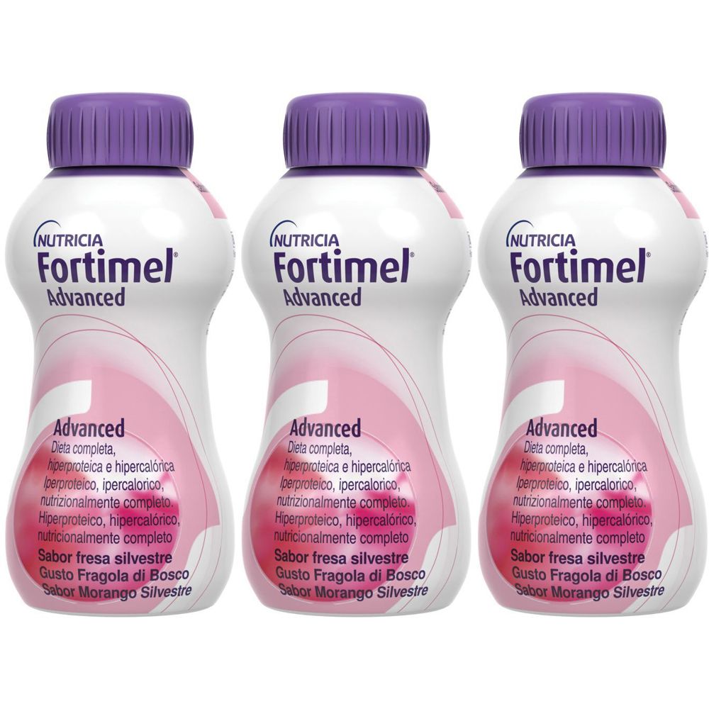 Fortimel Advanced Fragola Di Bosco 4 X 200 Ml Set da 3