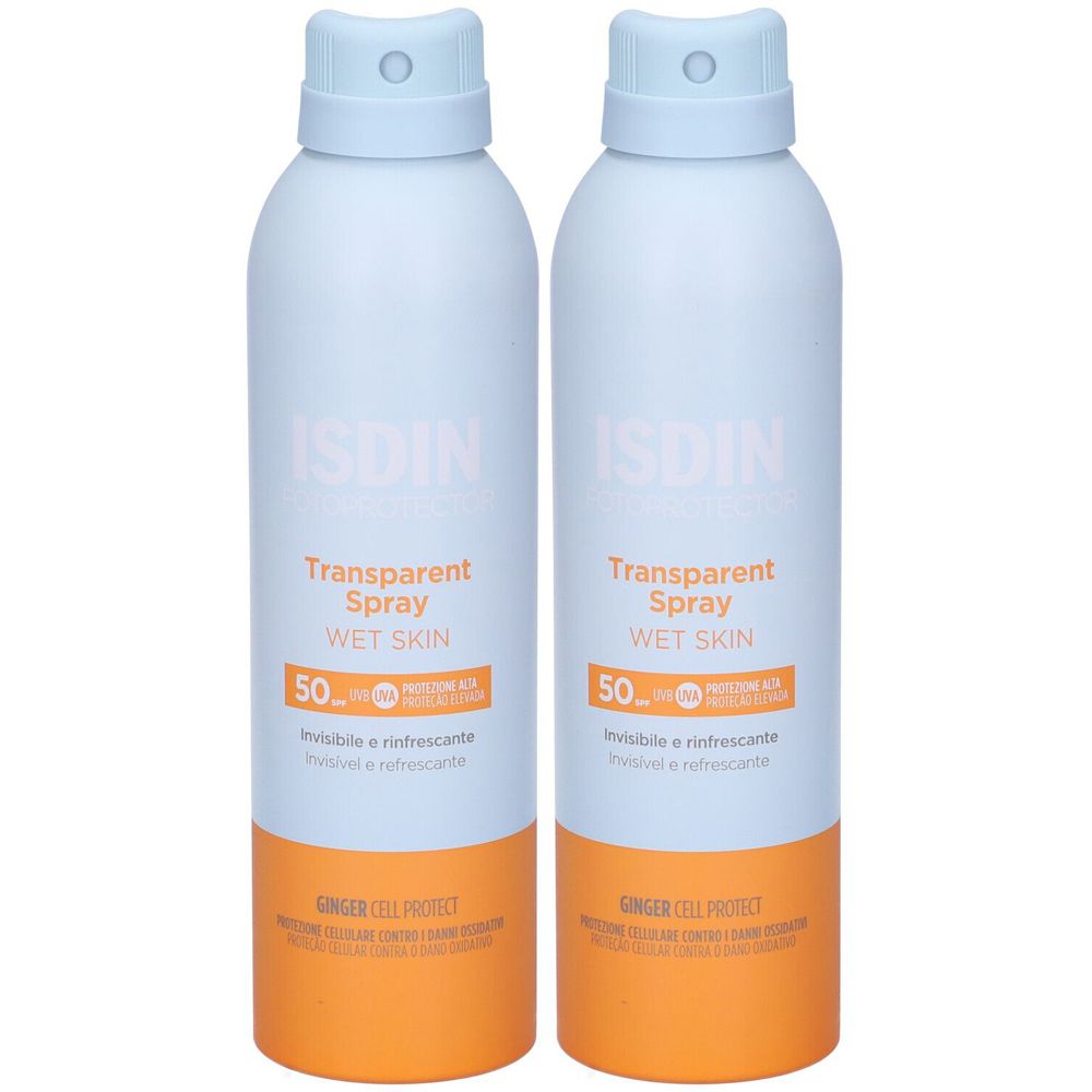 ISDIN Fotoprotector  Transparent Spray Wet Skin SPF 50 Set da 2