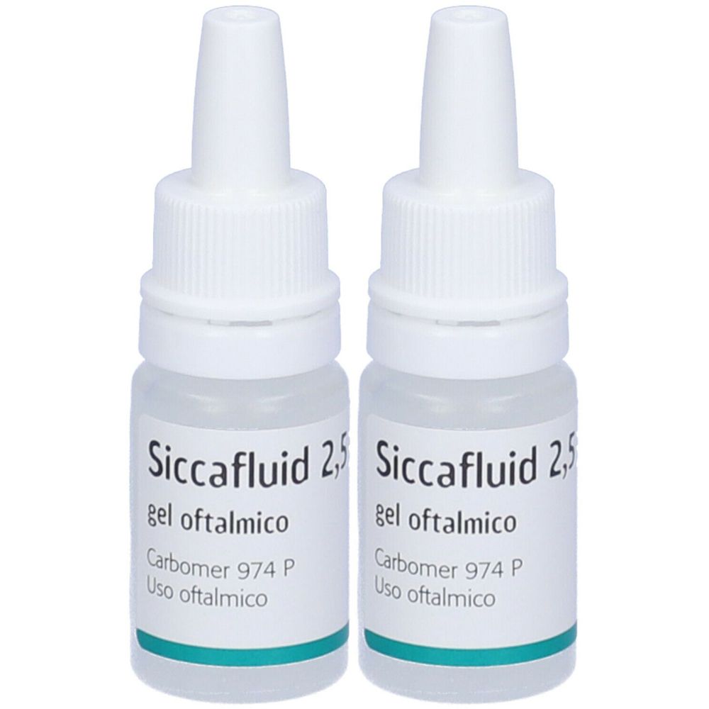 Siccafluid 2,5 mg/g Gel Oftalmico Set da 2