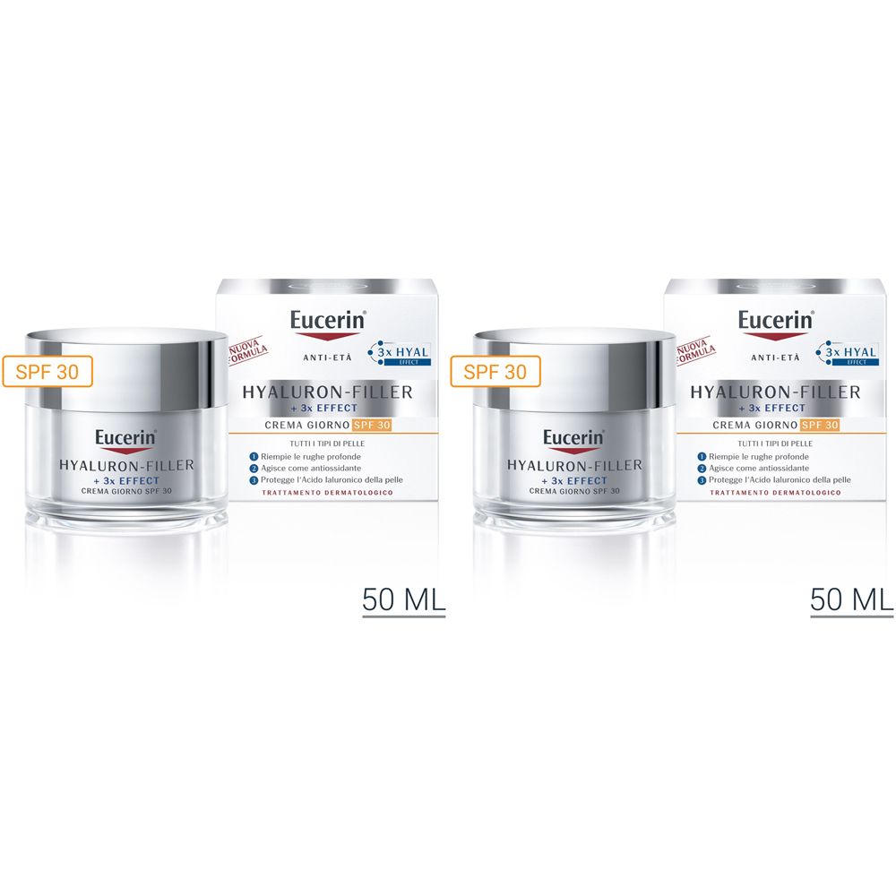 Eucerin Hyaluron-Filler Giorno SPF 30 Crema Anti-età Viso 50 ml crema viso Set da 2