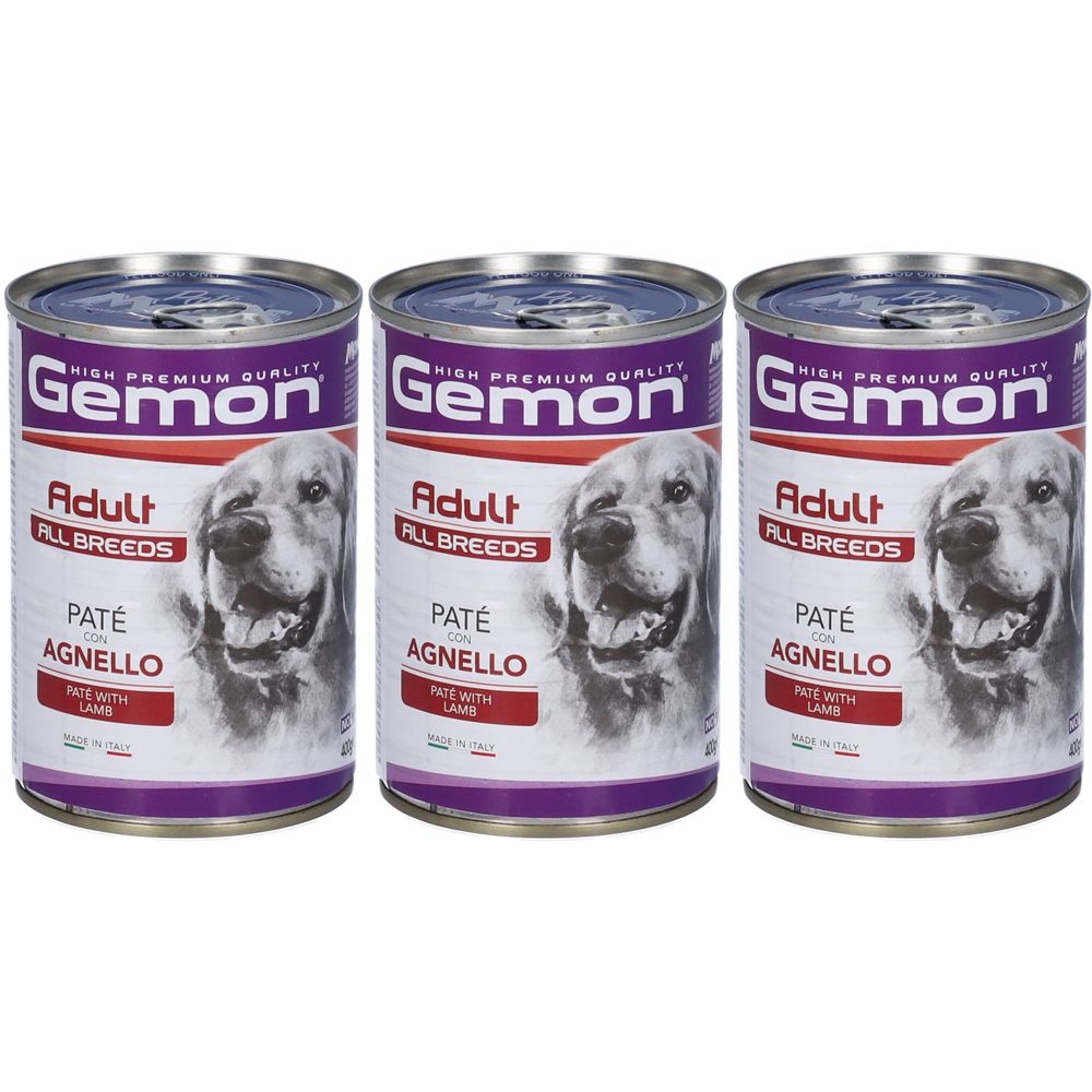 Monge Gemon Paté Agnello Cani Adulti Set da 3