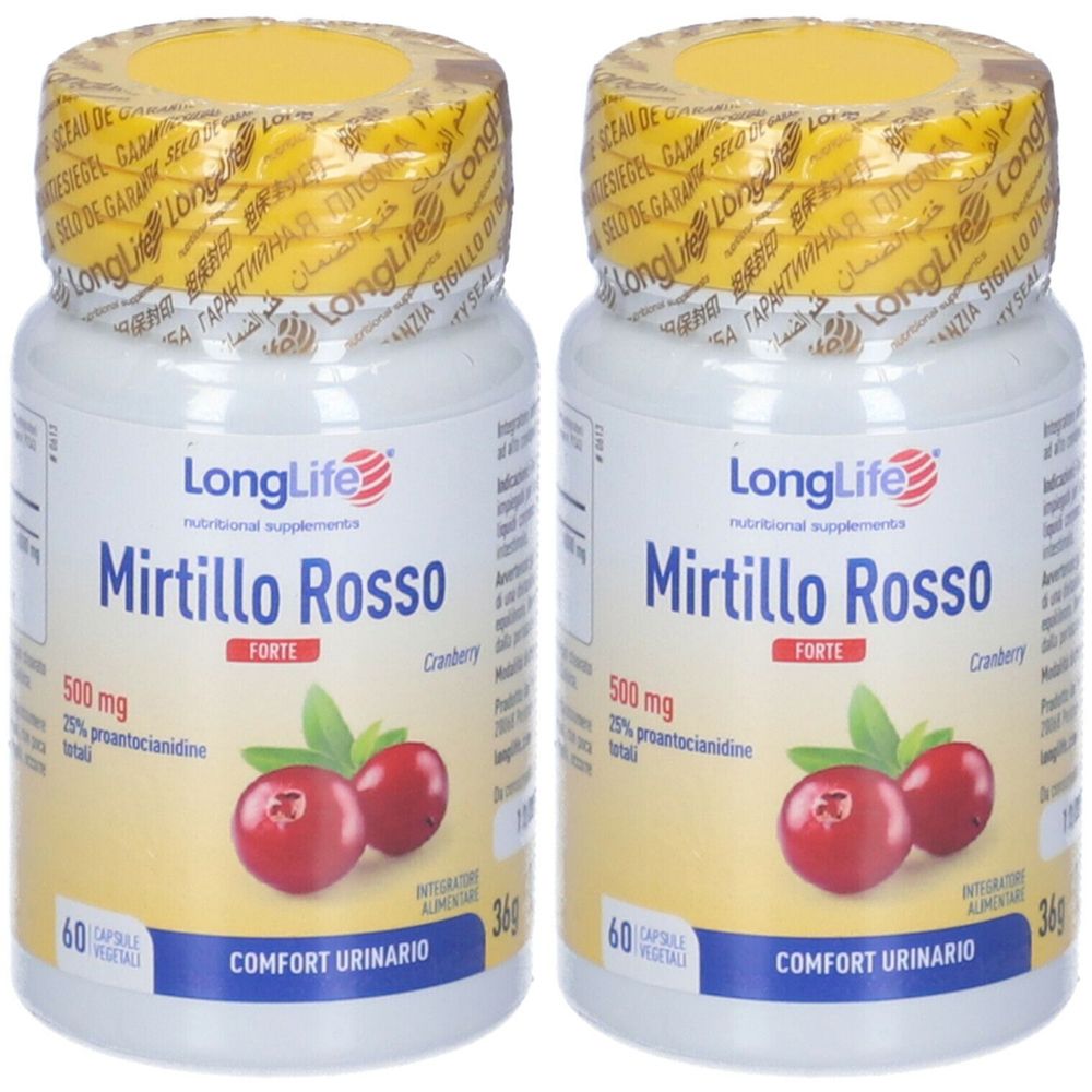 LongLife® Mirtillo Rosso Forte 360 mg Set da 2