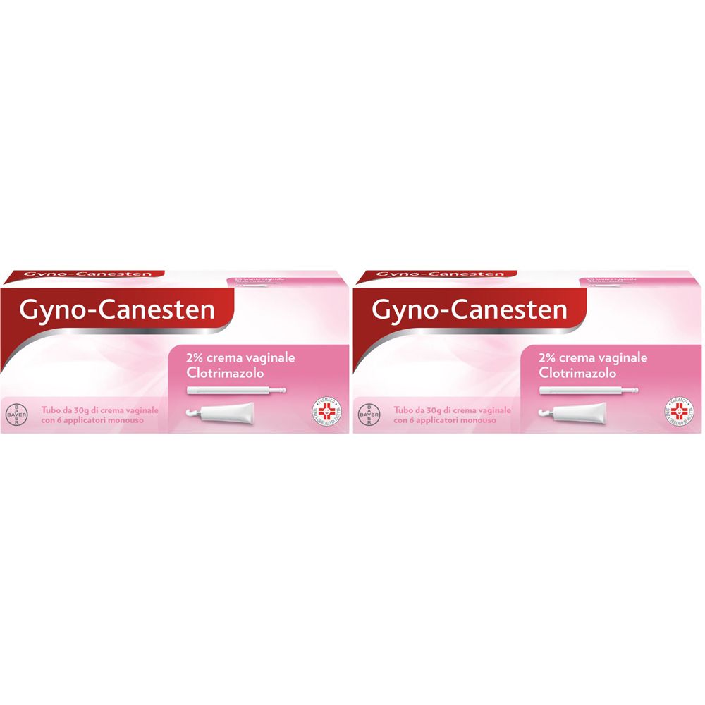 Gyno-Canesten Crema Intima per Candida, Prurito, Bruciore Intimo e Perdite Set da 2