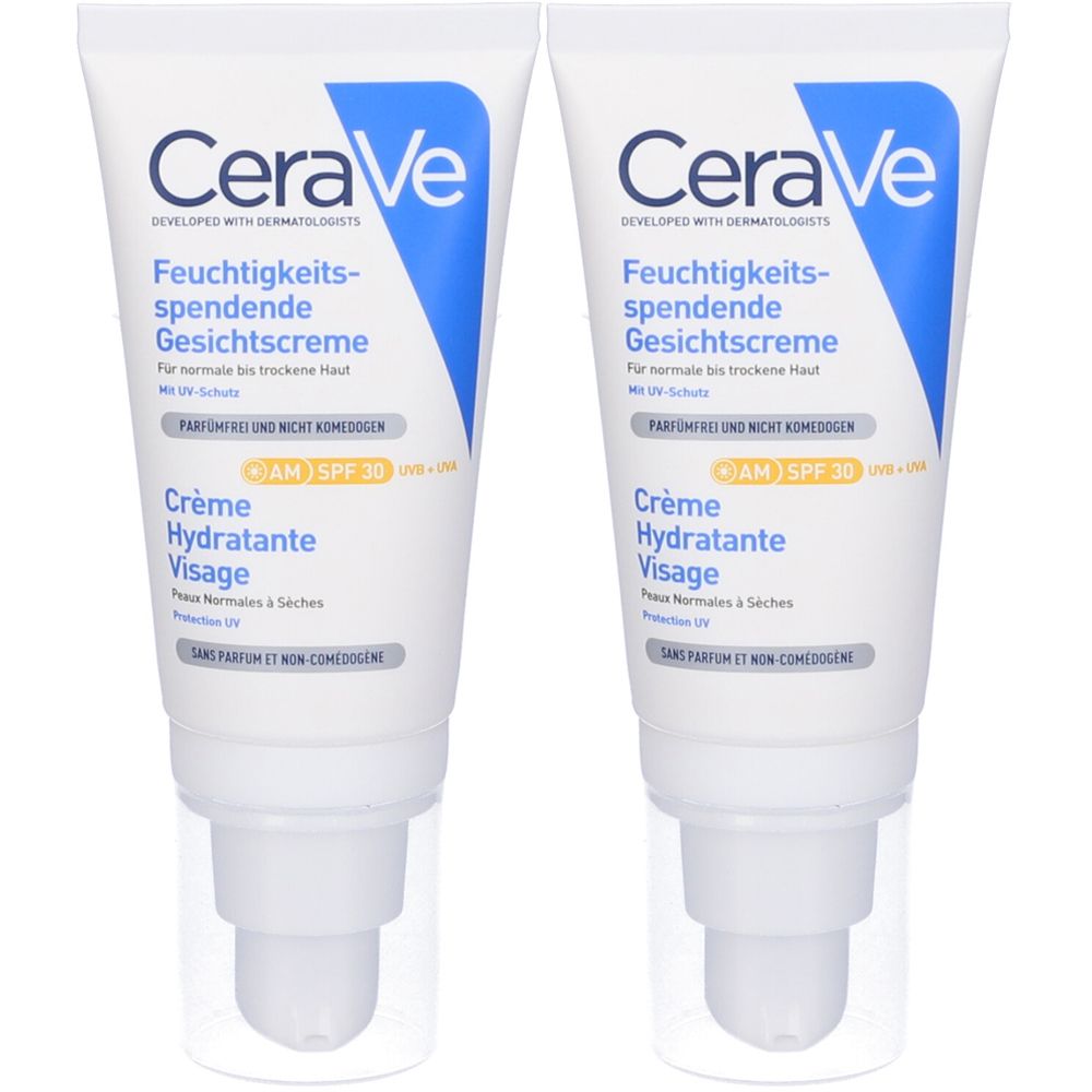 CeraVe Crema Viso Idratante SPF30 24 ore con acido ialuronico 52 ml Set da 2