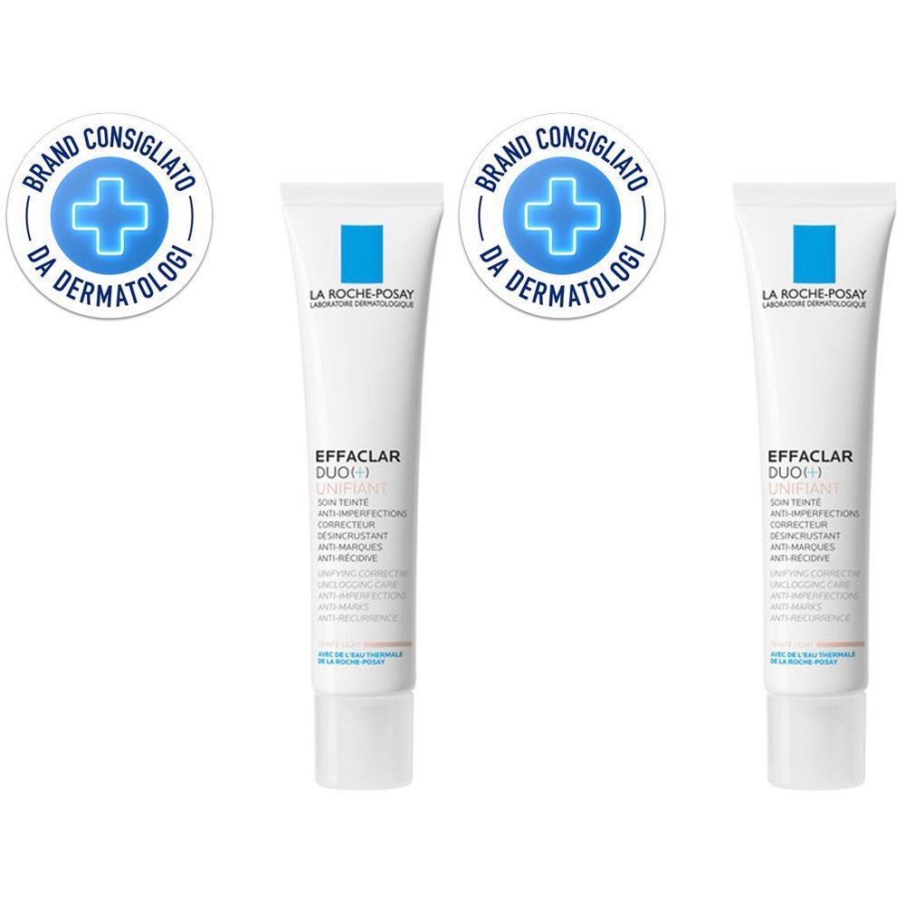 La Roche-Posay Effaclar Duo+ Unifiant Crema Viso Tonalità Chiara 40 ml Set da 2