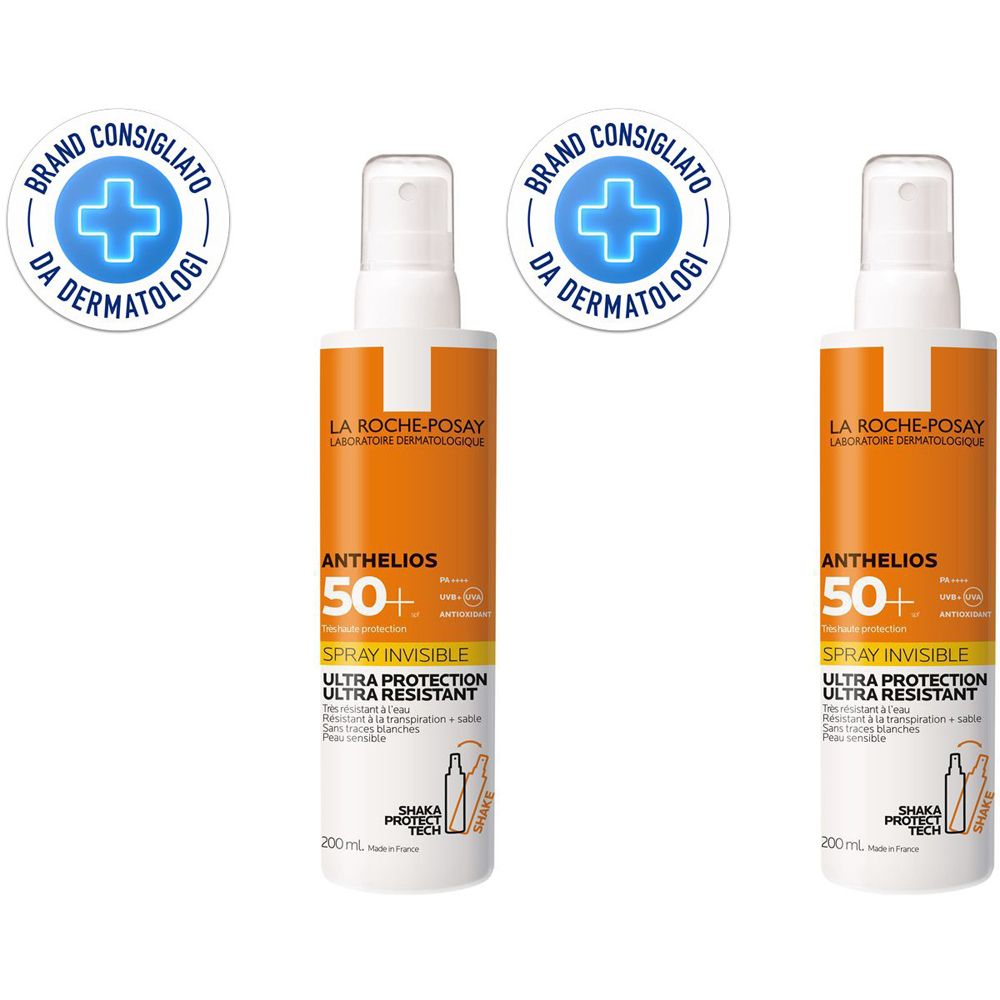 La Roche-Posay Anthelios Spray Solare Corpo Invisibile SPF50+ Set da 2