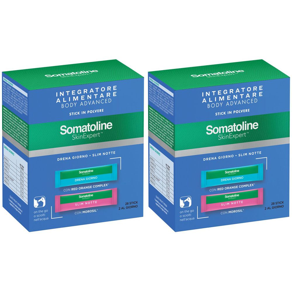 Somatoline SkinExpert Body Advanced Stick Drena Giorno + Stick Slim Notte Set da 2