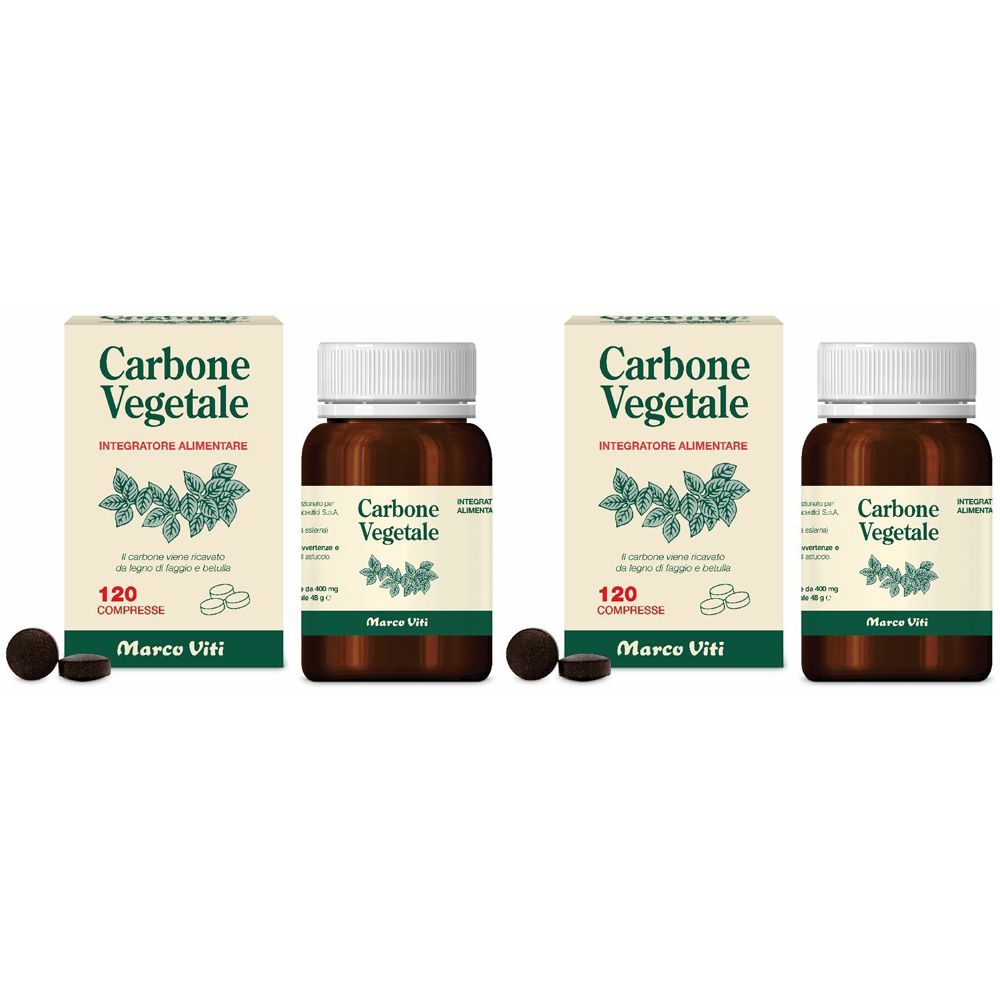 Carbone Vegetale Compresse Set da 2