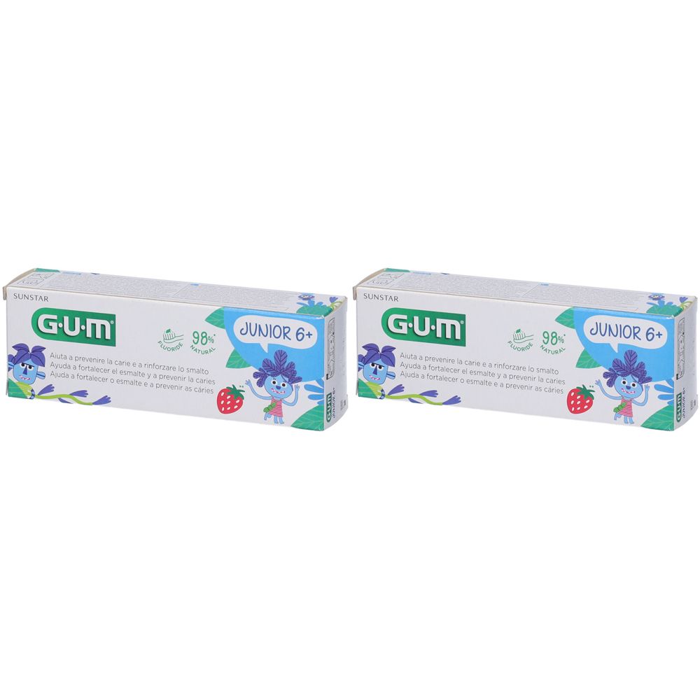 Gum® Dentifricio Junior 6+ anni Gusto Fragola Set da 2 thumbnail